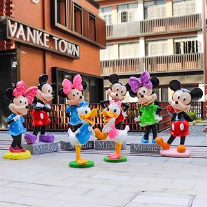 MICKEY MOUSE bạn bè Minnie Donald vịt ngoài trời trang trí phim hoạt hình nhựa thủ công sợi thủy tinh điêu khắc cho sân chơi - Product Image 2