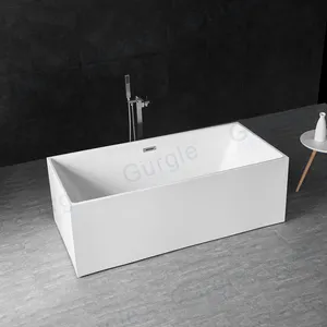 high quality acrylic free standing rectangle bath tub