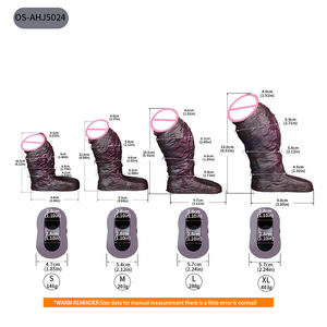 OS-AHJ5024 4 Sizes for Men's <strong>Penis</strong> <strong>Sleeves</strong> Effectively Enhance and Prolong Medical-grade Silicone Opening Design Obsidian <strong>Black</strong> - Product Image 6