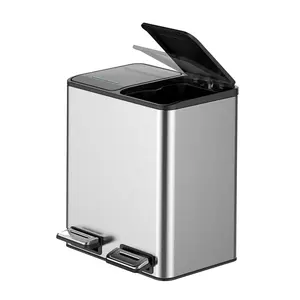 Cubo de basura de acero inoxidable para cocina, moderno, para el hogar