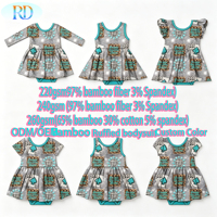 Robe unie pour bébé fille avec short intégré en fibre de bambou, barboteuse à volants, robe décontractée d'été, couleur personnalisable