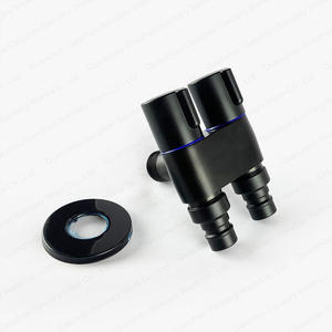 Neues Zink 1 in 2 out Winkel ventil Doppel griff Shunt Wasserhahn Umsteller Neues Design 3-Wege-Winkelventil - Product Image 4