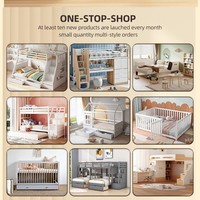 Meubles de chambre d'enfant, lits en bois double et jumeaux, cadres de lit en bois personnalisables, lits en bois pour enfants