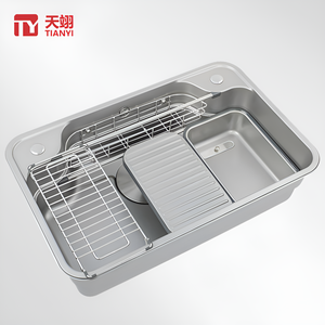 Perangkat keras Dapur gaya Modern dengan wastafel dapur tunggal wastafel baja tahan karat 304