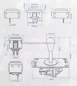 Tự làm Arcade Kit PC Sanwa cho máy trò chơi American Joystick đẩy Botton - Product Image 6
