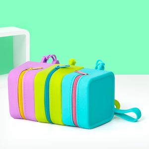 Modische <span class=keywords><strong>Mini</strong></span> Tragbare Silikon Wasserdichte Süßigkeiten-Aufbewahrungstasche Münzbörse mit Handschlaufe Reißverschluss-Geldbörse - Product Image 1