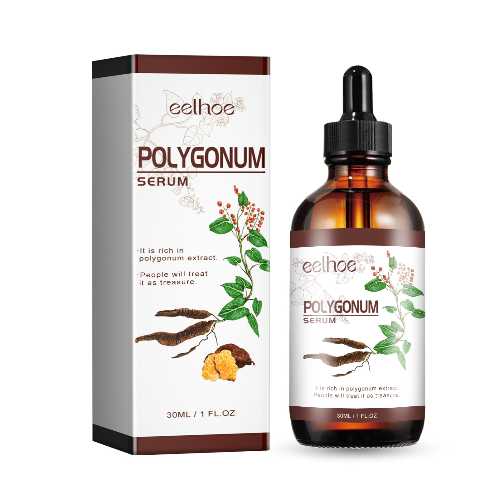 EELHOE Professional Plant Extract Serum Strengthen Prevent Hair Loss Damaged Hair Repair Growth Polygonum Hair Serum