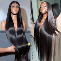 Perruques Frontales en Dentelle Brésiliennes Brutes 100% Cheveux Humains 250 Densité HD, Perruque Cheveux Humains 13x6 13x4 Pré-Épilée avec Dentelle Transparente