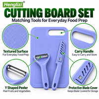 Ensemble de planches à découper avec couteau éplucheur en Y et housse de protection pour la cuisine, le camping, la préparation des fruits, légumes et aliments