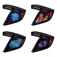 Nouvel ensemble de feux arrière à matrice LED RGB pour Honda Civic FK7 FK8 2016-2021, contrôle numérique par application, clignotants séquentiels, DRL 100%