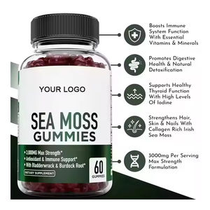 OEM/ODM GMP Certificate <b>Natural</b> <b>Sea</b> <b>Moss</b> Gummy Candy with Essential Minerals for All 2.2g 60 Gummies/Bottle 24 Months Shelf Life - Product Image 3