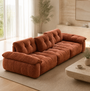 Sofá Seccional Modular Moderno de 3 Plazas con Asientos Profundos de Tela y Cojines Suaves Reclinables - Uso en Almacenes y Villas - Garantía de 3 Años QMX-8129 #   QMX- - Product Image 5