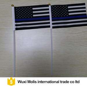 Bandera de jardín de policía estadounidense de línea azul delgada de doble cara - Product Image 6