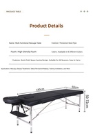 Lit de massage pliable de luxe réglable en hauteur, en cuir PU, design contemporain, éponge haute densité – Portable pour la beauté à domicile