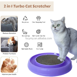 Mainan gores bola kucing interaktif kustom penggaruk Turbo karton dengan papan yang dapat diganti - Product Image 4