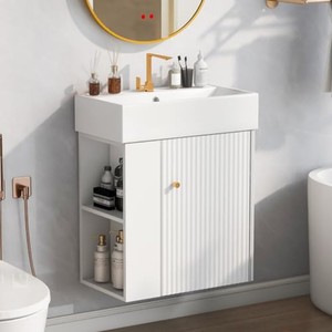 <span class=keywords><strong>Meuble</strong></span> de rangement blanc compact <span class=keywords><strong>sous</strong></span> évier pour salle de bain, idéal pour hôtels <span class=keywords><strong>et</strong></span> maisons - Product Image 1