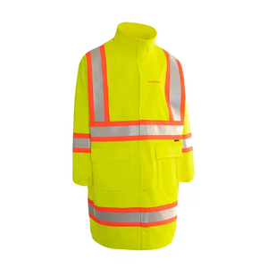Hi Viz เสื้อกันฝนสะท้อนแสงสำหรับผู้ใหญ่เสื้อกันฝนรุ่น Ansi Class 2สีเขียวสำหรับใช้ในที่ทำงานตามสั่ง2025 - Product Image 1