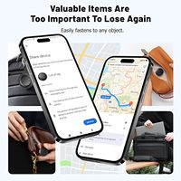 1 Pack Traceur GPS de voiture étanche en plastique Android certifié MFi Compatible avec le réseau Find My Pas d'abonnement