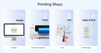 Imprimante DTF UV InkSonic VF13 A3+ avec laminateur, double tête d'impression XP600, imprimante de transfert d'autocollants rouleau à rouleau pour les petites entreprises