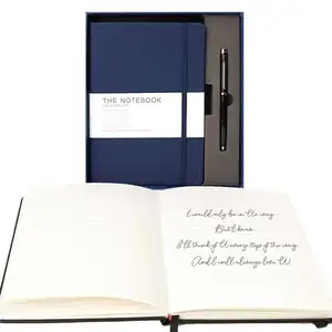 Set di articoli da ufficio con Logo personalizzato per ufficio articoli di cartoleria regalo con penna USB in pelle per Notebook A5 Journal Set regalo