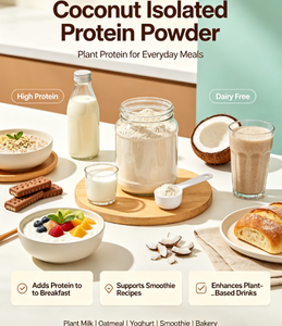 Buona solubilità in acqua, facile da sciogliere in acqua <span class=keywords><strong>e</strong></span> latte, proteine isolate di cocco in polvere - Product Image 4