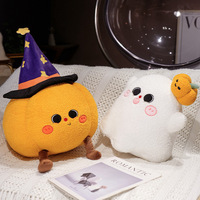 Figurines en peluche de dessins animés Citrouille Magique et Petit Fantôme pour Halloween, décorations amusantes et idées cadeaux étoilés