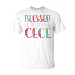 Camiseta Blessed To Be Called Cece, blanca, unisex, talla mediana para adultos - Product Image 2