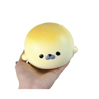 Nouveau Squishy Géant en Forme de Phoque - Jouet à Presser Ultra Doux à Remontée Lente, Réplique Réaliste de Nourriture, Anti-Stress