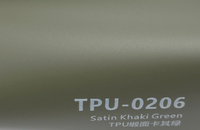 Película Protectora de Pintura (PPF) Verde Mate para Autos, TPU Autoregenerable, Color Verde Caqui Metálico Satinado, Antiarañazos, Venta al Por Mayor de Fábrica