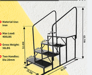 Hộ gia đình Thang gấp đa chức năng mở rộng và dày trong nhà bước thang bốn bước năm bước cầu thang nhỏ xách tay - Product Image 5