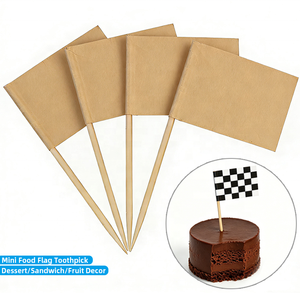 Mini Stecchini Decorativi <span class=keywords><strong>per</strong></span> Buffet, Matrimoni, Frutta, Cupcake, Hamburger, Sandwich, Decorazioni <span class=keywords><strong>per</strong></span> Alimenti, Bandierine <span class=keywords><strong>per</strong></span> Dessert - Product Image 1