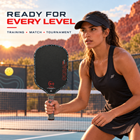 Raquette de pickleball en fibre de carbone pressée à chaud T700 Coral Pro Large Sweet Spot 16 mm, approuvée USAPA, pour entraînement adulte, très vendue