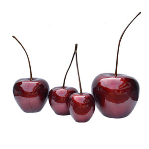 Grande statue de pomme cerise en résine fibre de verre moderne usine de <span class=keywords><strong>fruits</strong></span> colorés pour la décoration de Noël Design créatif doux - Product Image 3