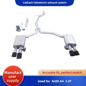 Sistema di Scarico Catback Valvetronic GFC in Acciaio Inox 304 per Audi <span class=keywords><strong>A4</strong></span> 2.0T B8 <span class=keywords><strong>Station</strong></span> <span class=keywords><strong>Wagon</strong></span> 2008-2016 - Product Image 1