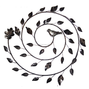 EUROPEAN HANDMADE IRON ART 3D WALL DECORATION CREATIVE LEAF - Product Image 4