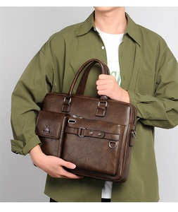 कस्टम ढोना लैपटॉप mens चमड़े की अटैची बैग - Product Image 6