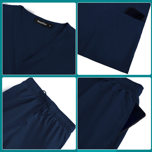 Uniformes de gommage médicaux Vente en gros Costume Hôpital médical Salon de beauté Soins infirmiers Scrubs Uniforme naturel Grande taille Femmes Scrubs - Product Image 5