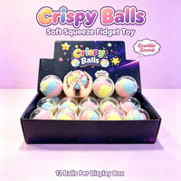 Jouet Squishy Boules Croustillantes en Capsule, Jouet Anti-Stress à Presser Couleurs Arc-en-Ciel, Balle de Décompression, Cadeau de Fête