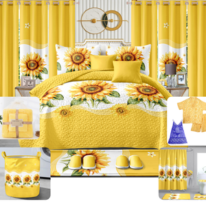 Juego de sábanas de lujo estampadas de 26 piezas al por mayor, tamaño King/Cal King, ropa de cama suave para el mercado caribeño, para familias y dormitorios - Product Image 4