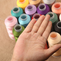 Fil à broder en polyester 150D/2 brins 300D-2900M multicolore pour franges et pompons DIY, résistant aux hautes températures pour la couture à la main