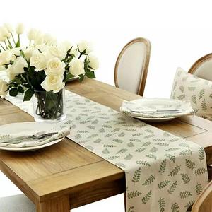 2024 Idyllique personnalisé imprimé lavable imperméable coton lin nappe chemins de table usage domestique en gros - Product Image 3