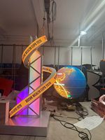 Module d'affichage LED flexible, écran incurvé intérieur, luminosité 1500 cd, 160 °   Support mural pour écran couleur argent