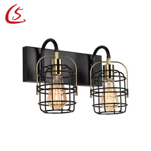 North America Supplier Home Living Room Bedroom Washroom Decorative Iron Art E26 Wall Lamp