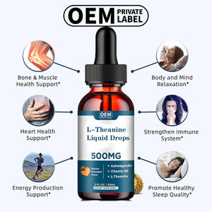 Ausreson Extracto Líquido de L-teanina en Gotas, Suplemento Alimenticio, <span class=keywords><strong>Amino</strong></span>ácido para Dormir, L-teanina Líquida Orgánica 100% Pura - Product Image 2