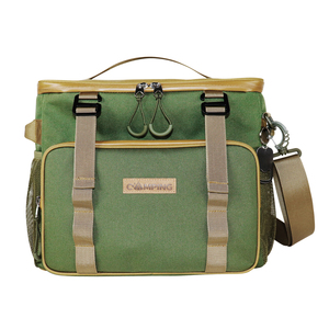 Sac isotherme vert de grande capacité, pliable, avec sangles réglables, pour pique-nique et utilisation en extérieur, avec porte-canettes - Product Image 6