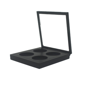 Matte Black Magnetic Clasp 4-Round Eyeshadow Palette M Series <b>Style</b> 4 Colors 26.5mm High Pigment Cosmetic Packaging - Product Image 5