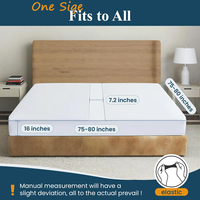 Kit de conversion de lit 3 en 1, de twin à king, de split king à king, remplisseur d'espace en mousse avec drap-housse et sangles, connecteur de matelas de lit