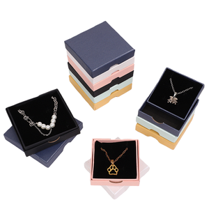 Caja de Regalo de Papel Kraft con Logotipo Personalizado, Caja de Joyería de Papel Artístico con Tapa de Cielo y Tierra para Anillos, Pendientes, Colgantes, Pulseras y Collares - Product Image 3