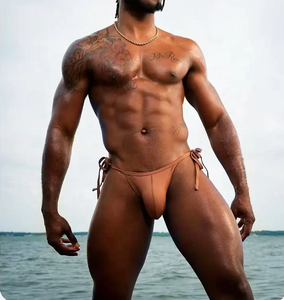 กางเกงว่ายน้ำชายแบบผูกเชือกสองข้าง รุ่นลิมิเต็ดอิดิชั่น สีนู้ด ยี่ห้อ PATON Garment Custom จากหนานหนิง - Product Image 1