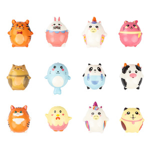 Juguetes de peluche de animales de dibujos animados personalizados al por mayor, de rebote lento, divertidos, de PU, para aliviar el estrés en niños, DIY - Product Image 3